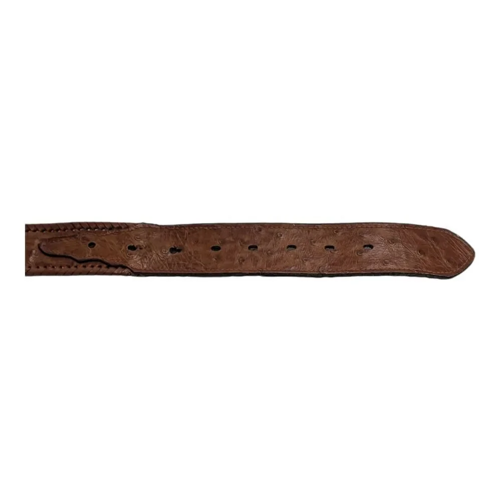 Vintage Leather Conch Scalloped Medallion Western Belt, 45-52
